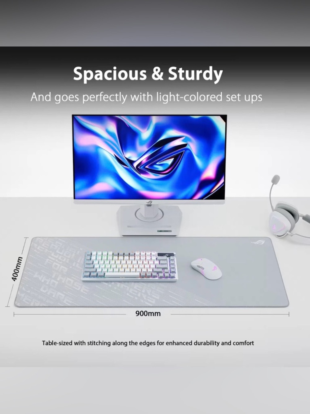 NEW ASUS Gaming Mouse Pad XXL Gray approx 15.75’ x 35.5’